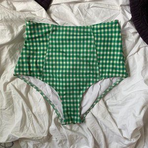 Reformation Gingham Bathing Suit Bottom - image 1